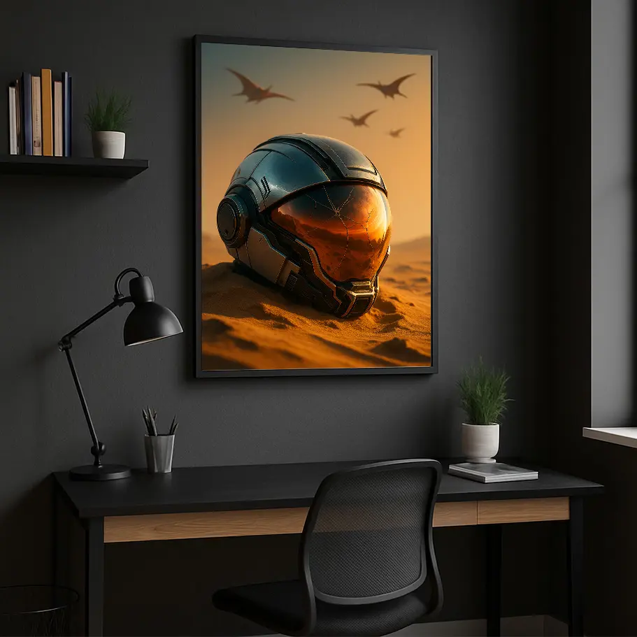 kirik-vizorlu-astronot-kaski-col-sci-fi-poster-1